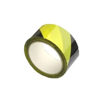 Lepicí páska Výstražná lepicí páska šíře 48 mm x 66 m - žlutočerná levá