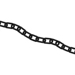 Plastový řetěz, černá, Ø 6 mm, délka 25 m