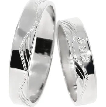 Prsten Zlatnictví Helios Zlaté snubní prsteny L-146 Kameny: Se Zirkony