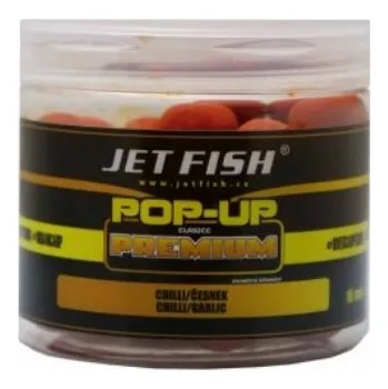 Boilies Jet FIsh Premium Classic Boilie Pop-up 16mm - CHILLI/ČESNEK