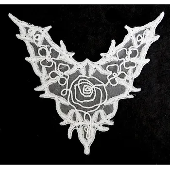 N383, Nášivka, krajka vsadka krémová, 9 x 9 cm