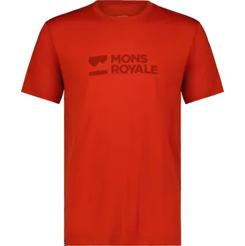 cyklistický dres Pánské funkční triko Mons Royale Icon Retro red Červená M