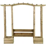 Zahradní pergola s lavicí a truhlíky…