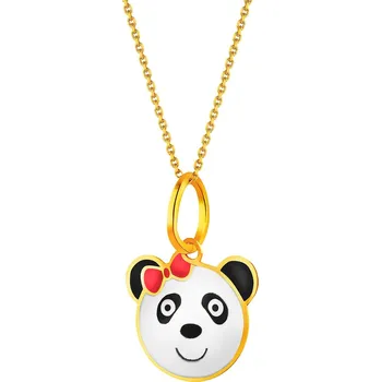 Přívěsek Zlatý přívěsek se smaltem - medvídek panda - AP534-7183