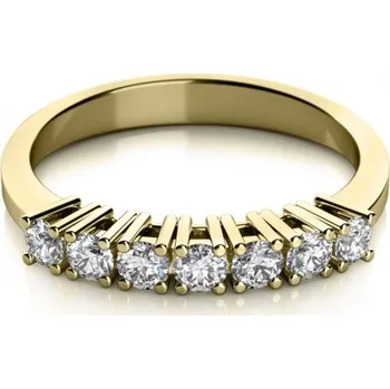 Prsten Couple, Zajímavý prsten Chloe – žluté zlato a zirkony, vel. 51, prům. 16.2 mm, 585-68-1-0482.0Z00.0.51.001