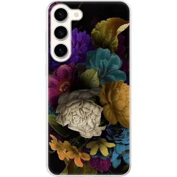Pouzdro na mobilní telefon Odolné silikonové pouzdro iSaprio - Dark Flowers - Samsung Galaxy S23+ 5G