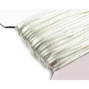 Pletací saténová příze / šňůra 310022/1 bílá, jednobarevná, 2mm, 25 metrů