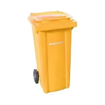 Popelnice PROTECO popelnice 240 L plastová žlutá s kolečky