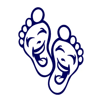 Samolepící dekorace SAMOLEPKA Nožičky 001 pravá s úsměvem (23 - tmavě modrá) NA AUTO, NÁLEPKA, FÓLIE, POLEP, TUNING, VLASTNÍ TEXT, TISK, AUTOSAMOLEPKY.cz, POLEPY, OBRÁZEK, LOGO, SAMOLEPKY