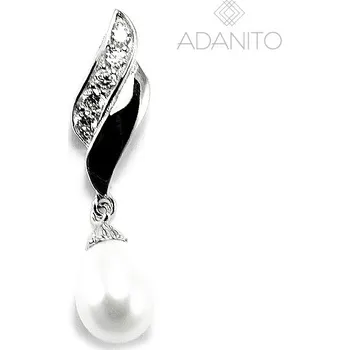 Přívěsek Stříbrný přívěsek s perlou a zirkony