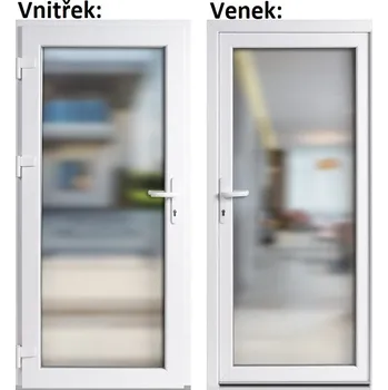 Vchodové dveře Vchodové dveře plastové Soft 3/3 sklo Krizet bílé 80x198 cm, levé