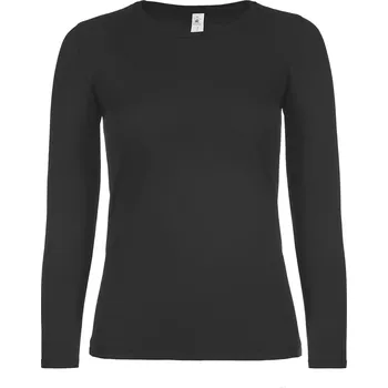 Dámské tričko B&C Collection Dámské tričko s dlouhým rukávem B&C černá XXL