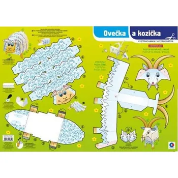 omalovánky BALOUŠEK TISK Vystřihovánka - Ovečka a kozička / BV042 / Baloušek tisk