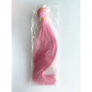 Vlasy na panenky růžové (20cm/1m)