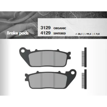Brzdová destička BRENTA brzdové destičky KH488 sintrované barva zlatá (FT 4129) (BRENTA brzdové destičky KH488 sintrované barva zlatá (FT 4129))