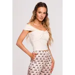 Top bez rukávů s odhaleným výstřihem M680 MOE Barva: Krémová, Velikost: S