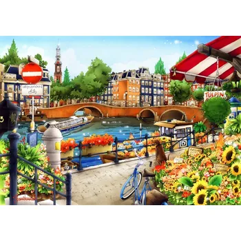 Puzzle Puzzle Bluebird Puzzle Amsterdam, 1500 dílků + k objednávce puzzle zdarma