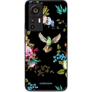 Pouzdro na mobilní telefon Lesklý kryt Mobiwear Glossy - Xiaomi 12T / 12T Pro - G041G - Ptáček a květy (Prémiové lesklé pouzdro, obal, kryt Mobiwear Glossy na mobil Xiaomi 12T / 12T Pro - G041G - Ptáček a květy, materiál Plast + TPU silikon - krytí po všech stranách, neošoupatelný)