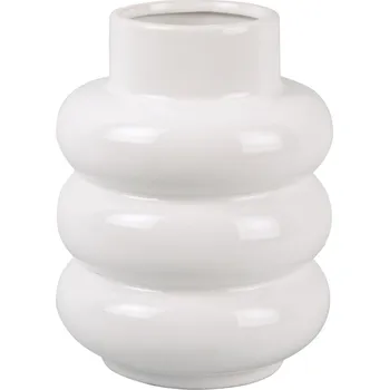 Váza Váza Bobbly Glazovaná střední bílá Present Time (Barva-bílá)