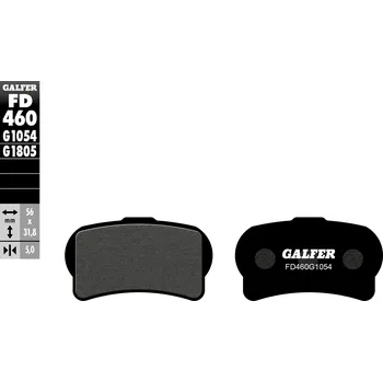 Brzdová destička GALFER brzdové destičky KH644 polokovové TRIAL (GALFER brzdové destičky KH644 polokovové TRIAL)