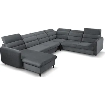 Sedací souprava Rozkládací rohová sedačka SAMANTA II šedá