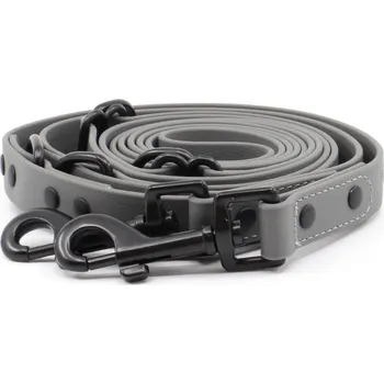 Vodítko pro psa Vsepropejska Flip silikonové přepínací vodítko pro psa | 260 cm Barva: Šedá, Šířka vodítka: 1,5 cm