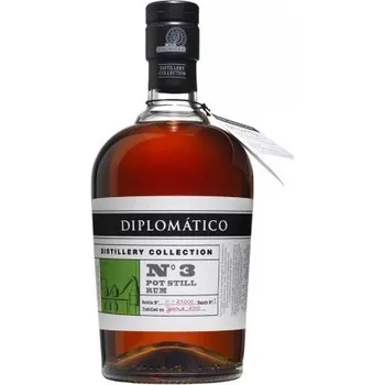 Rum DIPLOMÁTICO Diplomatico Distillery Collection No.3 Pot Still Rum 47% 0,7l