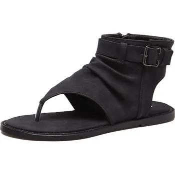 Dámské sandále Sandály s otevřenou patou na zip GoodDayGirl Fashion Barva: Černá, Velikost: 37