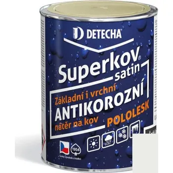 barva na kov Detecha SUPERKOV SATIN 0,8kg bílý RAL 9003