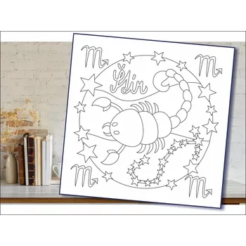 Radost v písku Šablona na pískování obrázkový horoskop štír Varianta: 210 x 210 mm