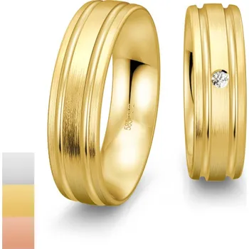 Prsten Snubní prsteny Inspirations ze žlutého zlata s diamantem nebo zirkonem 4804116-4804115