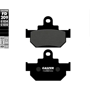 Brzdová destička GALFER brzdové destičky KH106 polokovové (tloušťka 7mm) (GALFER brzdové destičky KH106 polokovové (tloušťka 7mm))