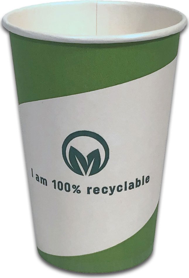 Papírový kelímek 0,4l GO TO GREEN bez plastů - XL, 530 ml, Ø 90 mm (50 ks), FSC Mix