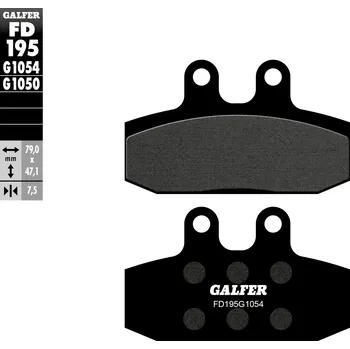 Brzdová destička GALFER brzdové destičky KH256 polokovové (GALFER brzdové destičky KH256 polokovové)