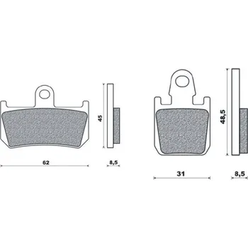 Brzdová destička BRENTA brzdové destičky KH442/4 sintrované barva zlatá YAMAHA (FT 4118) (BRENTA brzdové destičky KH442/4 sintrované barva zlatá YAMAHA (FT 4118))