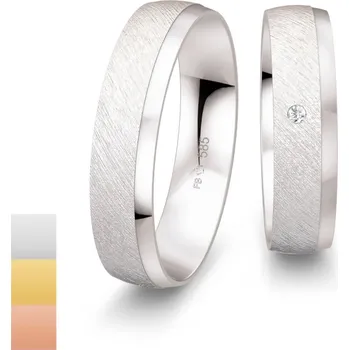 Prsten Snubní prsteny SmartLine z bílého zlata s diamantem nebo zirkonem 4807030-4807029