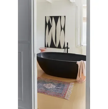 Koupelnová předložka Červeno - modrá bavlněná koupelnová předložka Over - 60*90cm