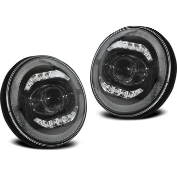 Přední světlomet Přední světla LED angel eyes Jeep Wrangler TJ/LJ/JK 96-18 černá