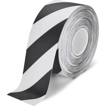 Výstražná páska Laminovaná značkovací páska 100 mm x 30 m - Černo - bílá