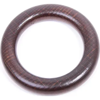 Garnýž Kroužek záclonový dřevěný - 54/36mm hnědý