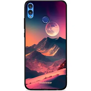 Pouzdro na mobilní telefon Lesklý kryt Mobiwear Glossy - Honor 8X - G008G Pahorky s měsícem (Prémiové lesklé pouzdro, obal, kryt Mobiwear Glossy na mobil Honor 8X - G008G Pahorky s měsícem, materiál Plast + TPU silikon - krytí po všech stranách, neošoupatelný potisk, tenké proveden