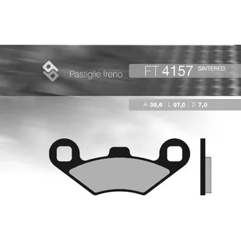 Brzdová destička BRENTA brzdové destičky KH159 sintrované barva zlatá POLARIS (39,6X97X7) (FT 4157) (BRENTA brzdové destičky KH159 sintrované barva zlatá POLARIS (39,6X97X7) (FT 4157))