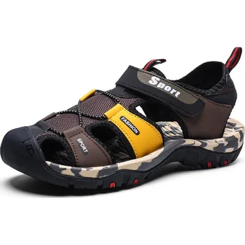 Dámské sandále Vícebarevné sandály pánské trekové letní boty s pásky Barva: Hnědá, Velikost: 44