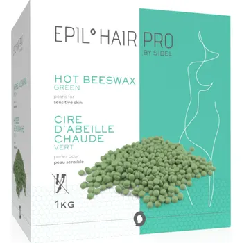 Depilační vosk na citlivou pokožku Sibel Hot Beeswax Pearls - zelený, 1000 g (7410447) + dárek zdarma