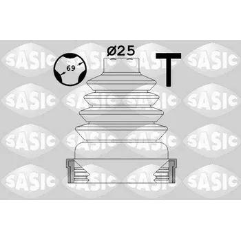 Hřídel nápravy Sada měchů, hnací hřídel SASIC SAS1904023