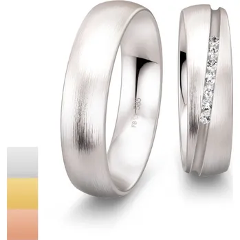 Prsten Snubní prsteny Inspirations z bílého zlata s diamanty nebo zirkony 4804136-4804135