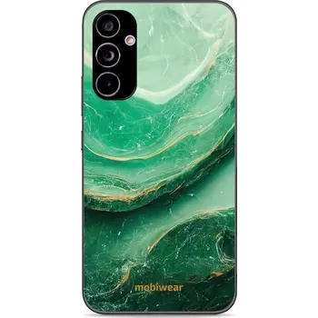 Pouzdro na mobilní telefon Lesklý kryt Mobiwear Glossy - Samsung Galaxy A34 5G - G023G - Zelený mramor (Prémiové lesklé pouzdro, obal, kryt Mobiwear Glossy na mobil Samsung Galaxy A34 5G - G023G - Zelený mramor, materiál Plast + TPU silikon - krytí po všech stranách, neošoupatelný)