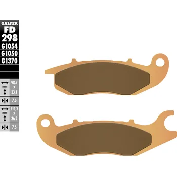 Brzdová destička GALFER brzdové destičky KH375 sintrované barva zlatá (GALFER brzdové destičky KH375 sintrované barva zlatá)