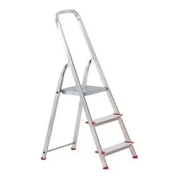 Schůdek Alve Schůdky AL 2913 jednostranné 3 stupně - nosnost 120kg - červené - AL2913