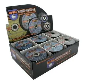 Brusný kotouč NÁSTROJE CZ Prodejní box řezných kotoučů 115 a 125mm 0,8R / 1,3RM / 1,6RM celkem 300ks - IM-BOX-11